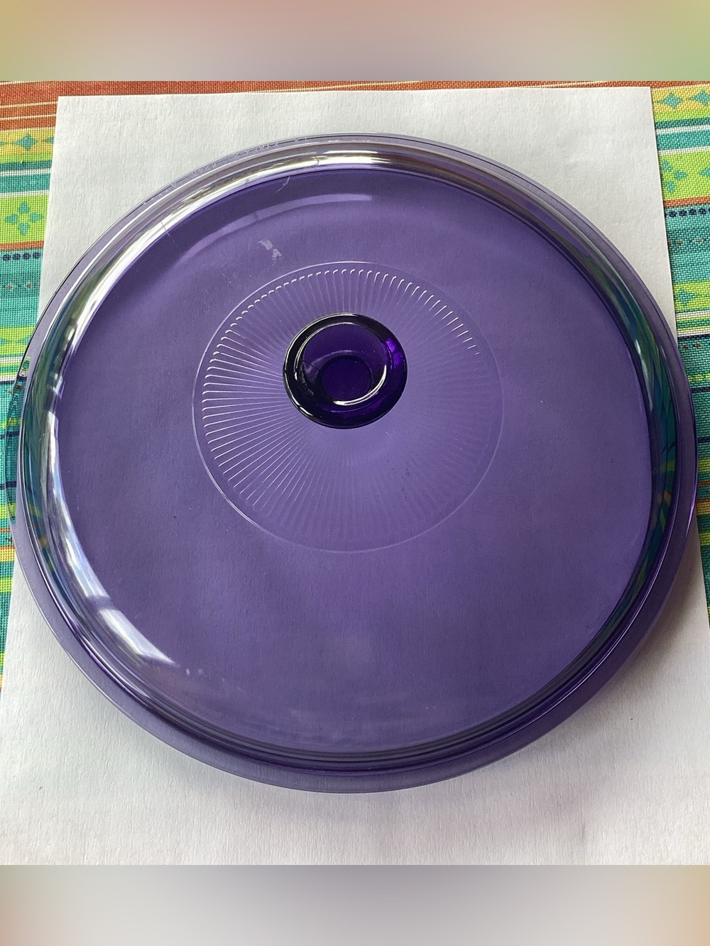 PYREX Vintage Visions Lid - B24C  for Round Casserole Dish - Amethyst
